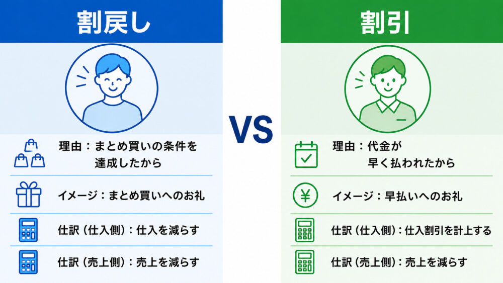 割戻しvs割引